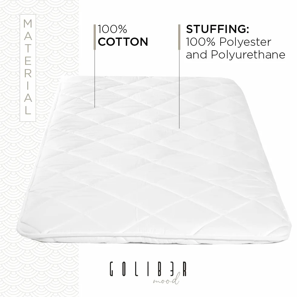 Japoński tradycyjny futon (Shikibuton) - 100% bawełniany pokrowiec na futon - łatwy do zwinięcia i przechowywania - gruby, puszysty, miękki, ale bardzo mocny i podtrzymujący (Queen 160 x 210