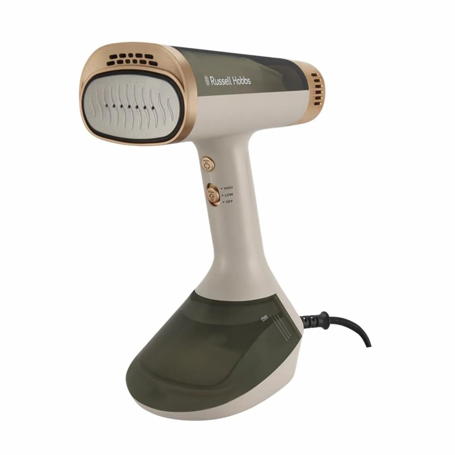 Russell Hobbs Żelazko pionowe [1500 W, para 24 g/min] Para Genie VacuSteam (3 ustawienia pary i zasysania, 200 ml, gotowa w 45s, ceramika, bezpieczna dla wszystkich tkanin) 28551-56