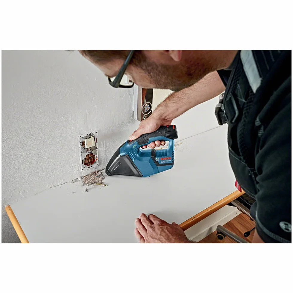 Bosch Professional system 12V: akumulatorowy odkurzacz GAS 12V (pojemność zbiornika 0.35 l, 0.87 kg, bez akumulatorów i ładowarki, opakowanie kartonowe)